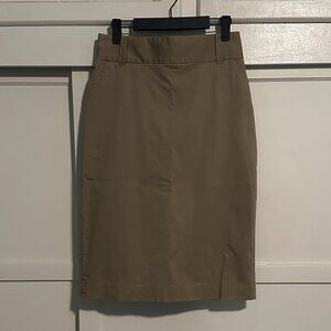 Tan/Khaki Pencil Skirt - Size 4